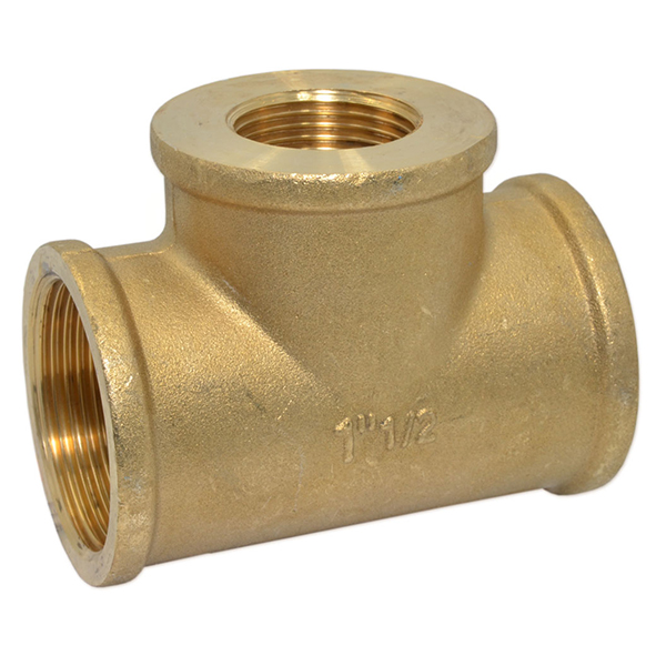 Трійник редукційний латунний Pattaroni Ø 1-1/2"×3/4"×1-1/2" внутрішня різьба