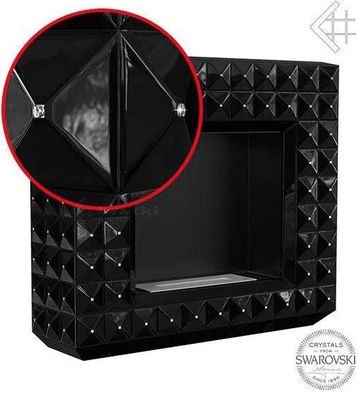 Біокамін Kratki Egzul Swarovski (EGZUL/SV/POLYSK) Чорний глянсовий
