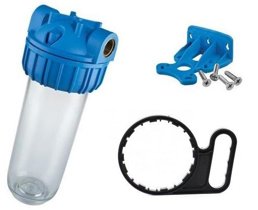 Фильтр магистральный Atlas Filtri 10" 3P Senior Plus Ø 1/2" OT MFO (TS прозрачный корпус) KIT