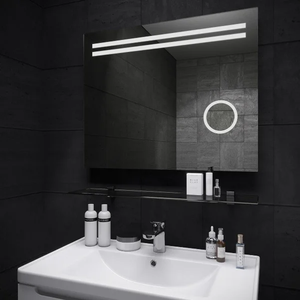 Дзеркало Sanwerk ЛАВА "Делла" 80x65, з LED підсвічуванням
