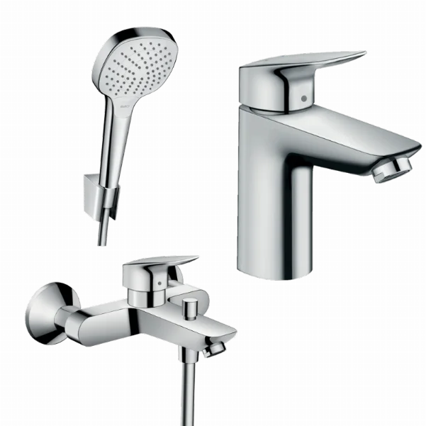 Набір змішувачів для ванни 3 в 1 Hansgrohe Logis 71400112 (71100000, 26413400, 71400000)