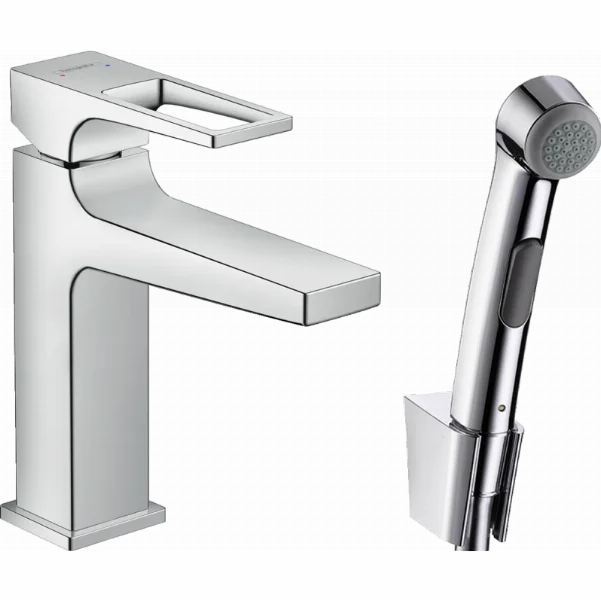 Смеситель Hansgrohe Metropol для раковины с гигиеническим душем 74522000