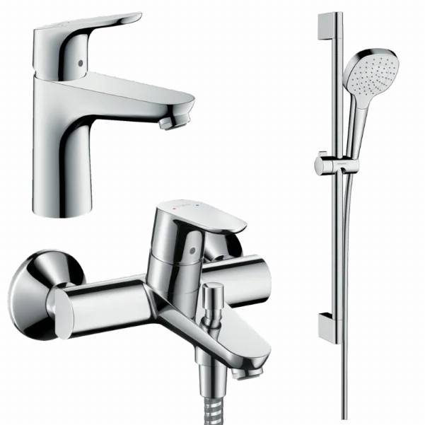 Набір змішувачів для ванни 3 в 1 Hansgrohe Focus 31940112 (31607000, 31940000, 26584400)