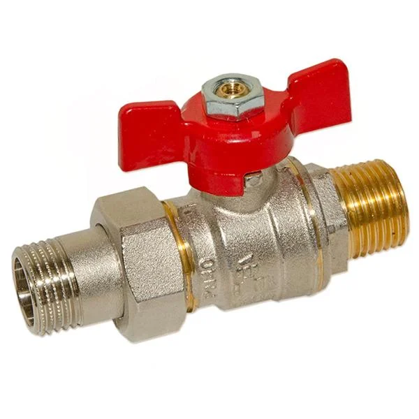 Кран-американка пряма Bianchi Ø 1/2"×1/2" зовнішня - зовнішня різьба (red/червоний)