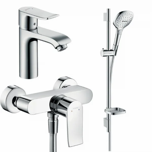 Набір змішувачів для душу 3 в 1 Hansgrohe Metris 31680112 (31080000, 31680000, 26620000)