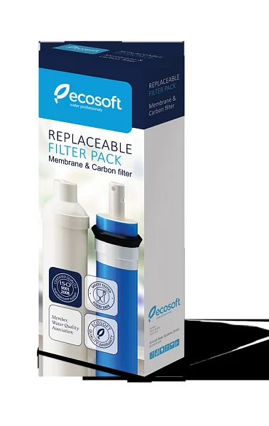 Комплект картриджів для осмома Ecosoft 4-5 (в комплекті: мембрана DOW Filmtec, вугільний постфільтр)