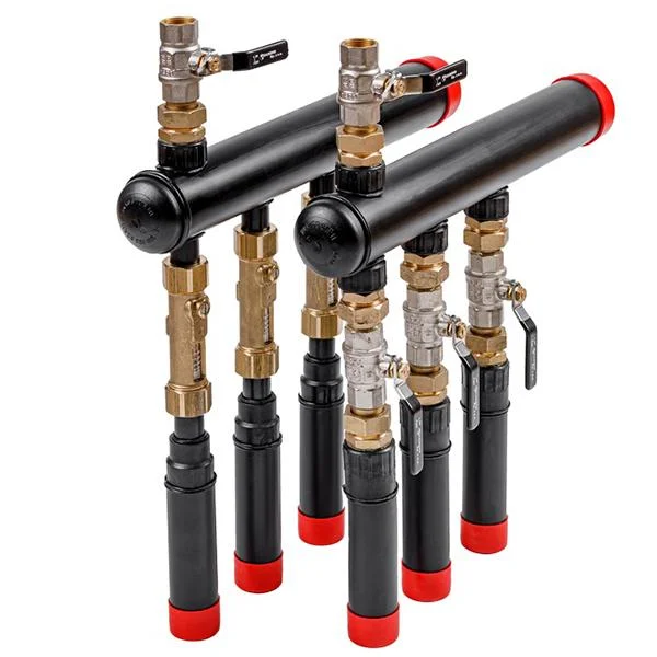 Колектор для геотермальних систем Prawtech Ø 90×40 - 7 котурів (з витратомірами)
