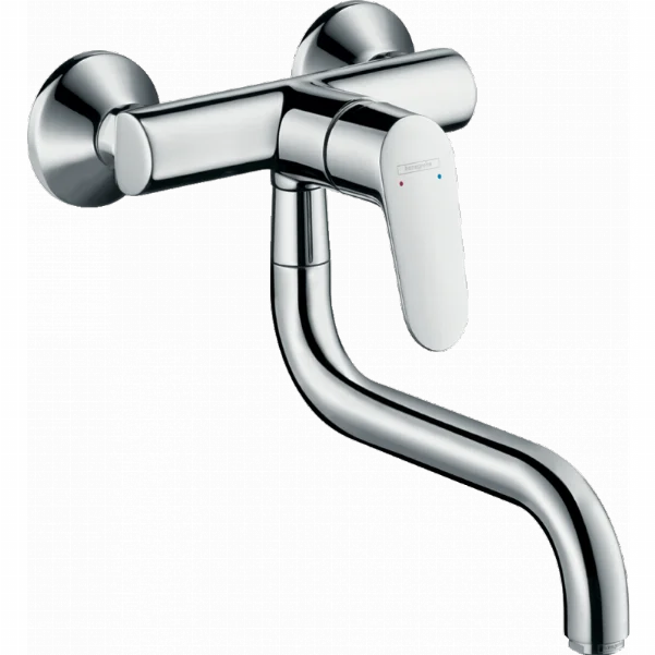 Смеситель Hansgrohe Focus для кухонной мойки настенный с поворотным изливом, хром 31825000