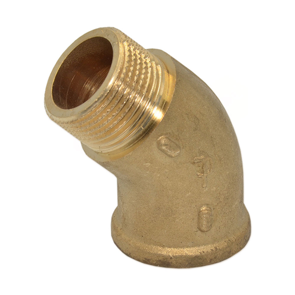 Коліно латунне Pattaroni Ø 1-1/2"×45° внутр.- зовн. різьба