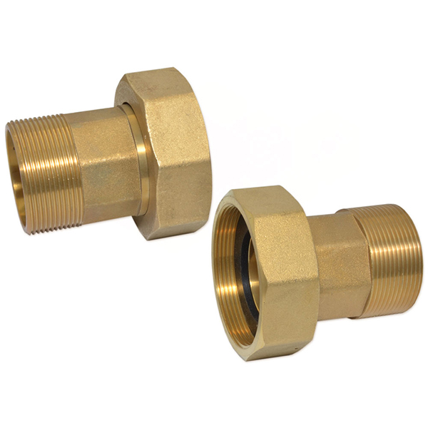 Штуцера для лічильника латунні Pattaroni Ø 1-1/4"×1-1/2" (пара)