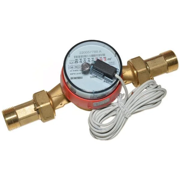 Лічильник гарячої води з імпульсним датчиком BMeters GSD8-R Ø 3/4" L=130 мм