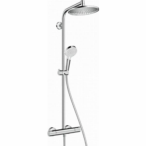 Душова система з термостатом Hansgrohe Crometta S 240 1jet Showerpipe EcoSmart