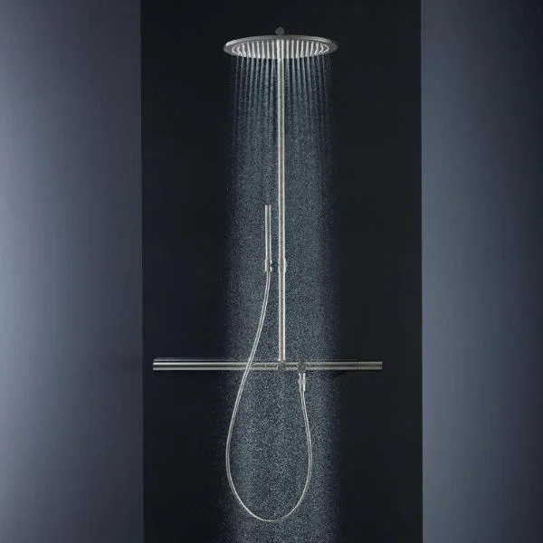 Душова система Axor Showerpipe 800 1jet з термостатом, шліфований нікель