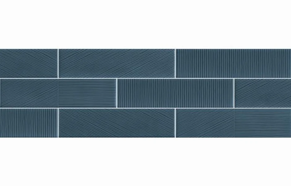 Плитка настенная Decorline Stripebrick Blue 73x300x9,4 Sant'agostino