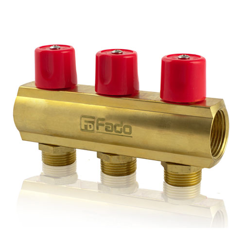 Балка коллекторная Fado Ø 1"×3/4" EK - 3 выхода