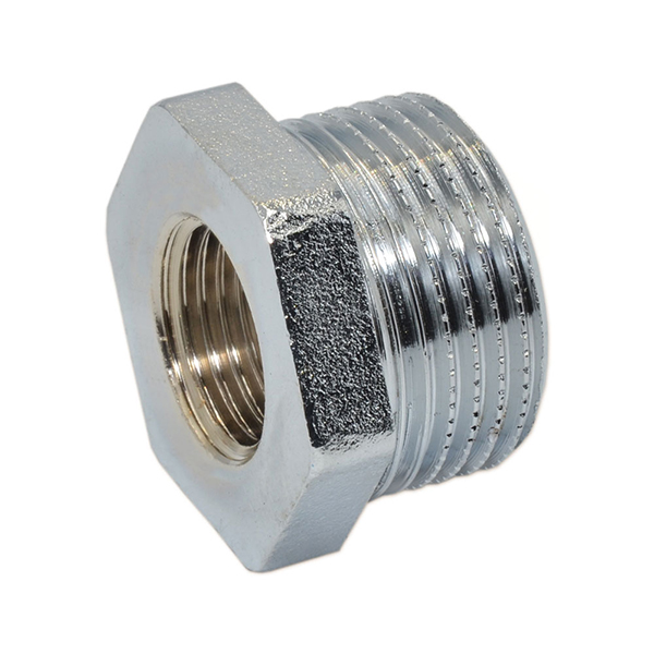 Футорка латунна хромована Pattaroni Ø 1/4"×3/8" внутр.- зовн. різьба