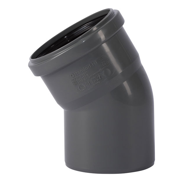 Коліно кналізаційне Ostendorf HT Safe Ø 125/30° мм