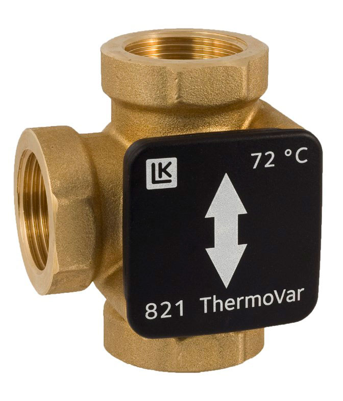 Термостатический 3-ходовой переключающий клапан LK 821 ThermoVar 1" 61°С(арт. 180557)