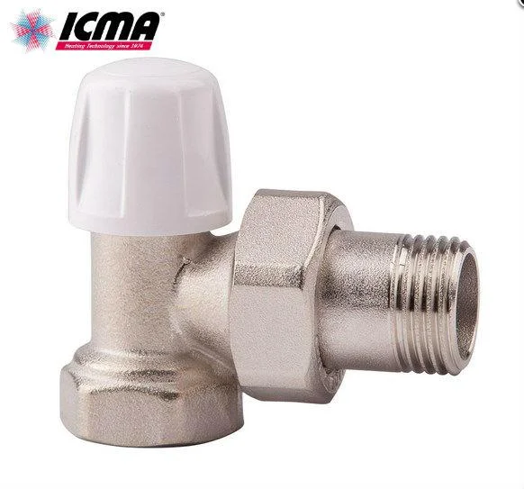 Кран радіаторний ICMA 1/2" кутовий нижній