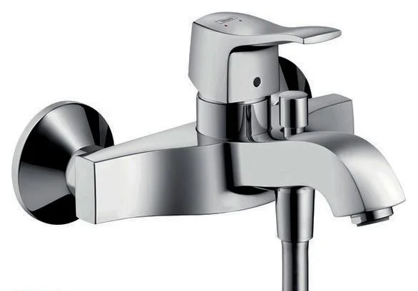 Смеситель Hansgrohe Metris Classic 31478820 для ванны с душем, шлифованный никель