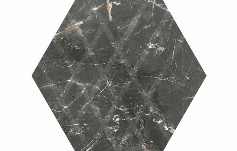 керамогранітна Плитка Marvelstone Grey Heksagon 171x198x7,5 Paradyz