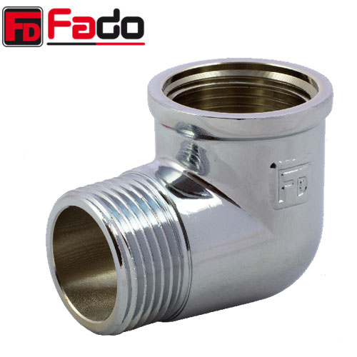 Уголок латунный FADO Fit Chrome Ø 3/4" внутр.- наруж. резьба