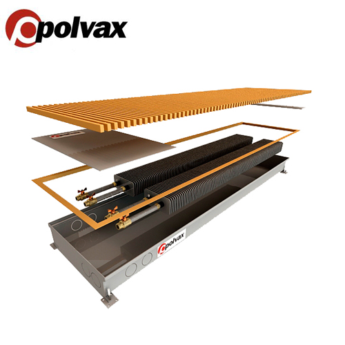 Конвектор в підлогу Polvax KEM.300×2750×78 мм