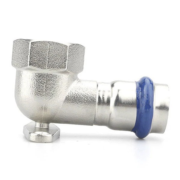 Колено настенное пресс нержавейка ASG Inox Press Ø 22×3/4" внутренняя резьба