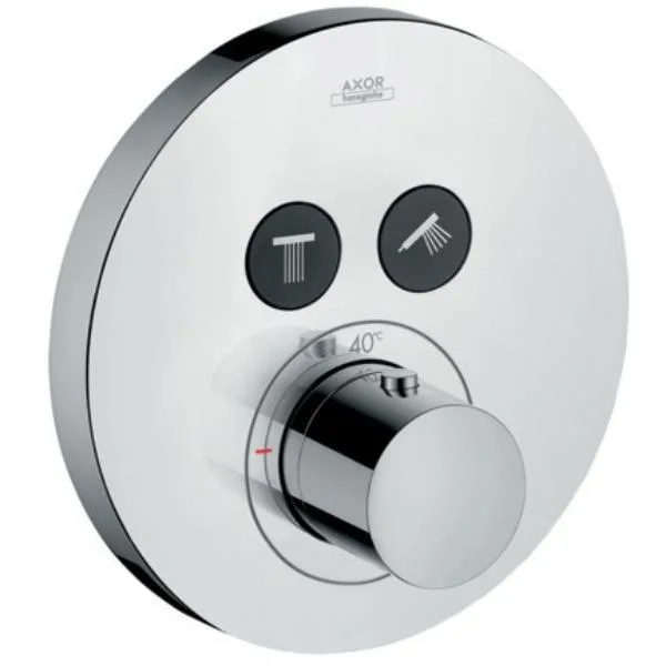 Змішувач-термостат для душа Axor Shower Select Ø 170 мм, 2 споживача, хром