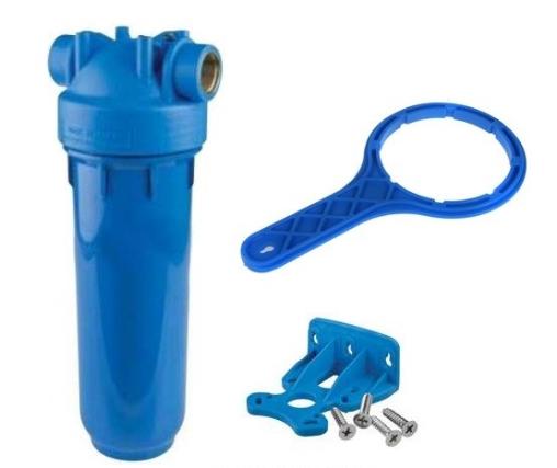Фильтр магистральный Atlas Filtri 10" DP Mono Ø 1" OT (AB голубой корпус) KIT