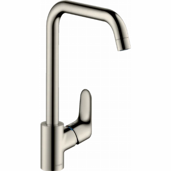 Змішувач Hansgrohe Focus для кухонної мийки з поворотним виливом на 3 положення, сталь 31820800