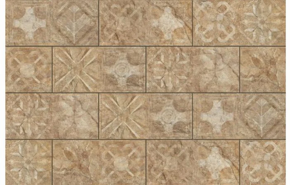 Плитка фасадна Torstone Brown Decor 148x300x9 Cerrad