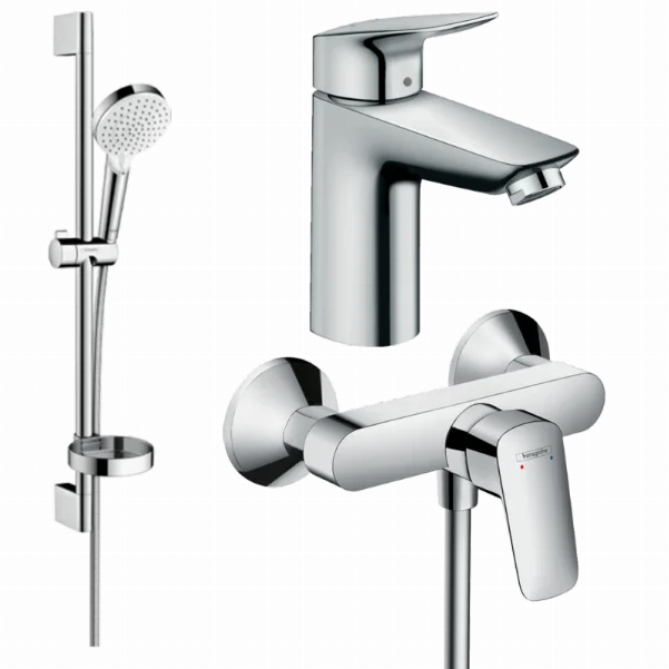 Набір змішувачів для душу 3 в 1 Hansgrohe 20200007 (26553400, 71104000, 71600000)