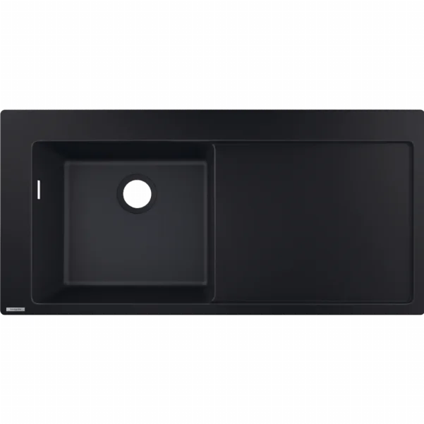 Мийка для кухні Hansgrohe S51 S5110-F450 43330170 з сушаркою праворуч, чорний графіт