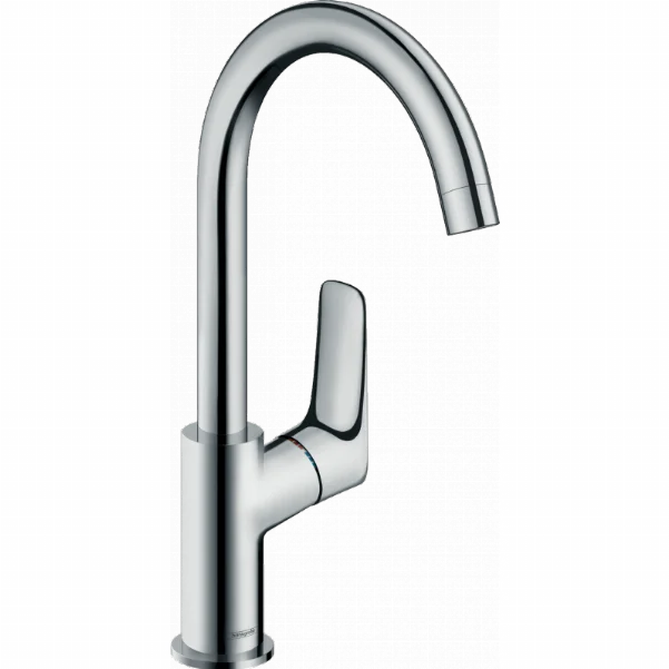 Змішувач Hansgrohe Logis для умивальника з поворотним виливом без зливного набору, хром 71131000