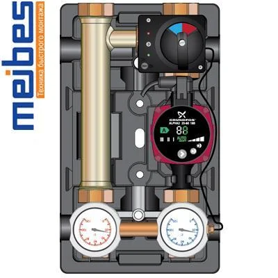 Насосная группа MEIBES 1" с насосом Grundfos Alpha2 25-60