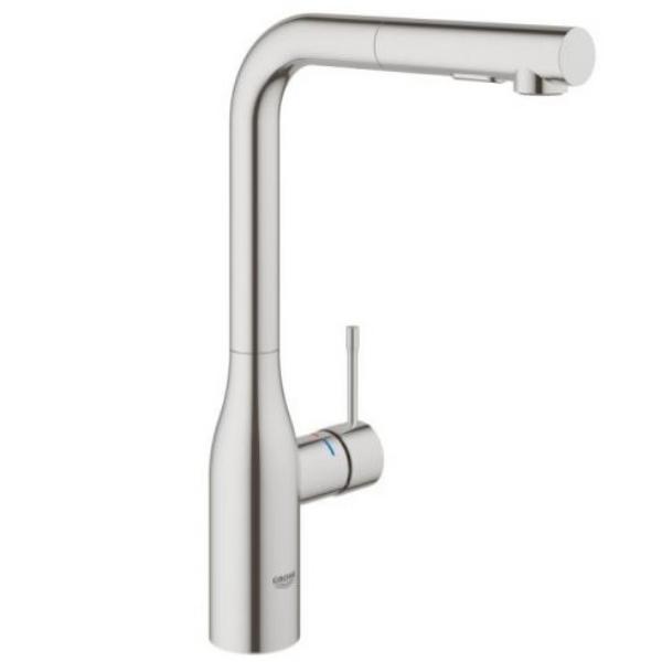 Змішувач сенсорний для кухні Grohe Essence Foot Control, суперсталь