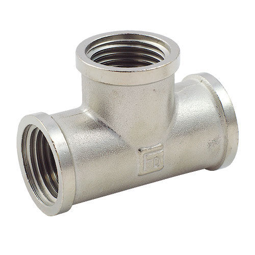 Тройник латунный FADO Fit Nickel Ø 2" внутренняя резьба
