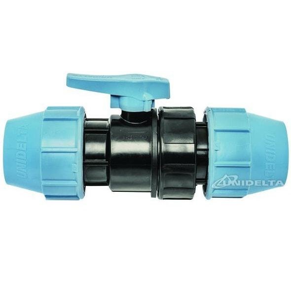 Кран кульовий Unidelta 1070 PN16 PP-B Ø 20×20 мм