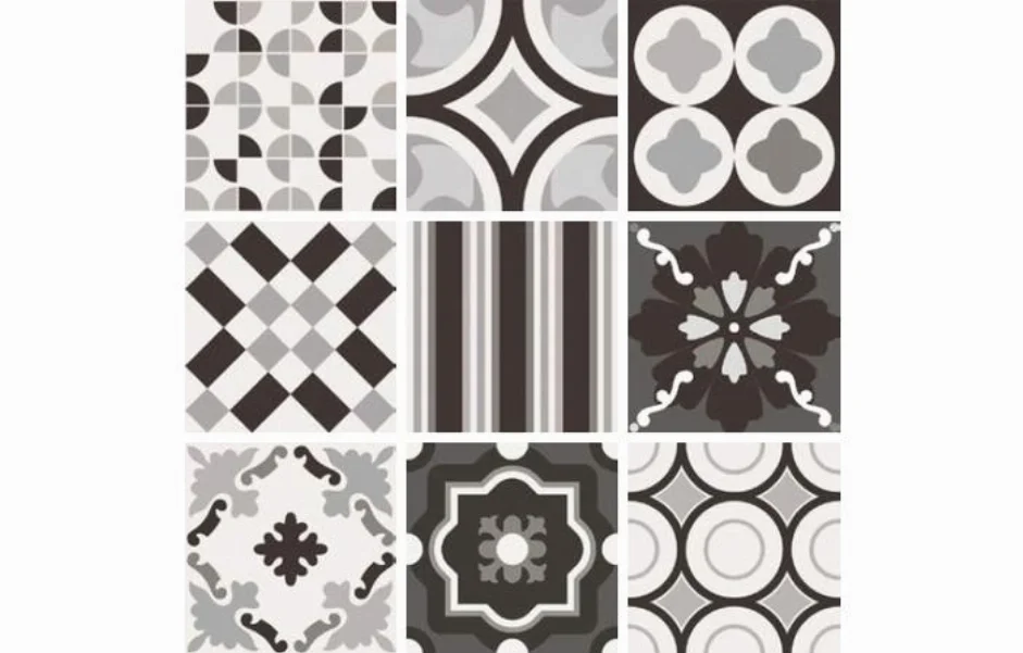 Плитка керамогранітна CSAPBWMX20 Patchwork B&W Mix 200x200x10 sant'agostino