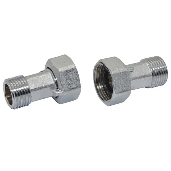 Штуцера для лічильника хром Pattaroni Ø 3/4"×1" (пара)