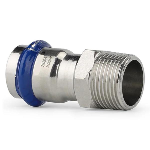 Муфта прес нержавійка ASG Inox Press Ø 42×1-1/4" зовнішня різьба