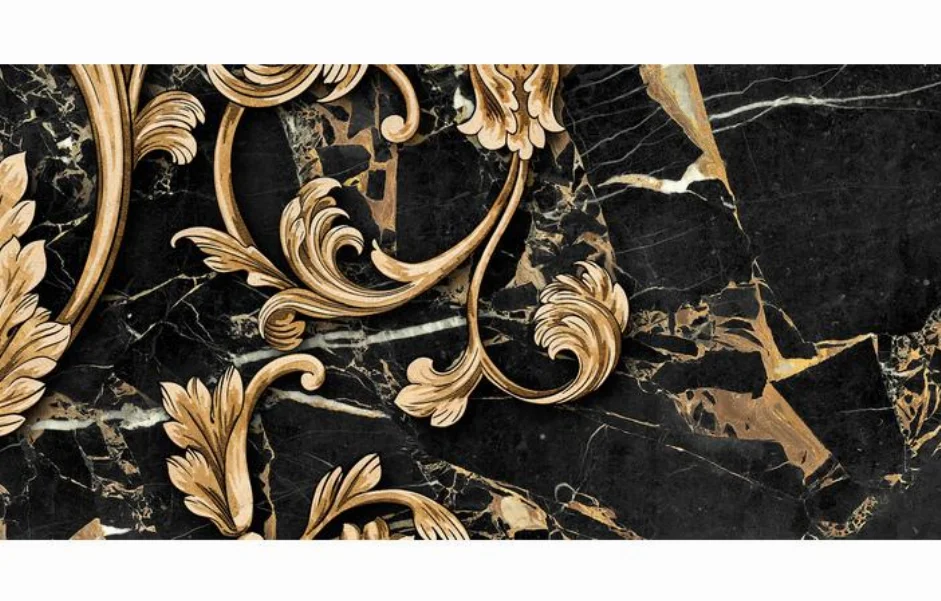 Декор Saint Laurent Decor №4 Чорний 300x600x9 Golden Tile