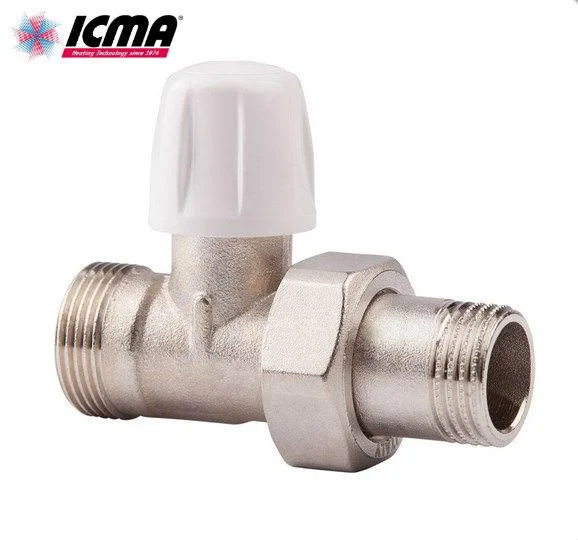 Кран радіаторний ICMA 1/2" нижній прямий фітинг під