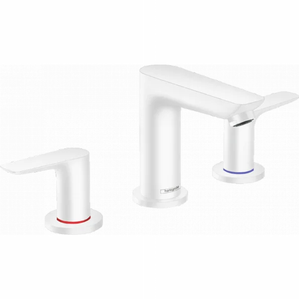 Змішувач Hansgrohe Talis E на три отвори з донним клапаном, білий матовий 71733700