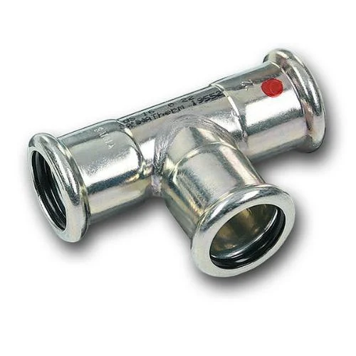 Трійник прес оцинковка SANHA Therm Press Ø 28×35×28 мм (код. 24130)