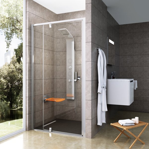 Душові двері Ravak Pivot PDOP2-110 алюміній+Transparent
