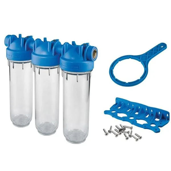 Фильтр магистральный Atlas Filtri 10" DP Trio Senior Ø 1/2" OT (TS прозрачный корпус) KIT