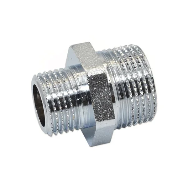 Ніпель редукційний хром Pattaroni Ø 3/8"×3/4" зовнішня різьба