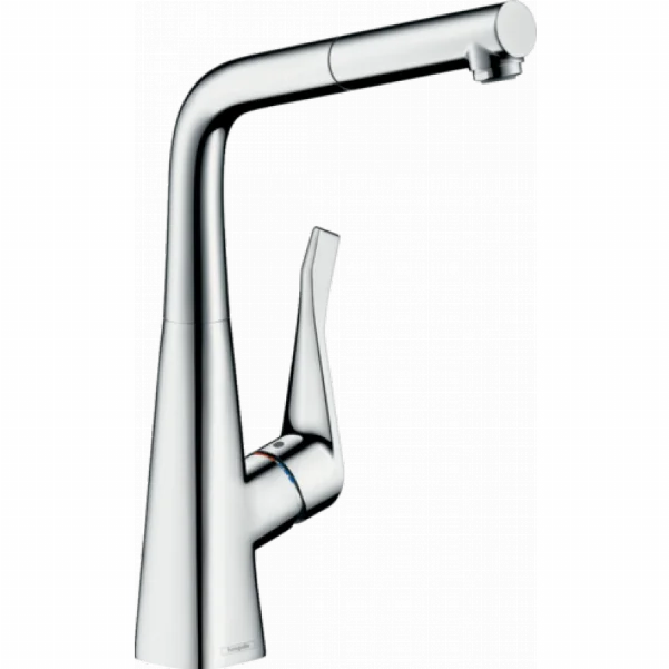 Змішувач Hansgrohe Metris M71 для кухонного миття, хром 73812000